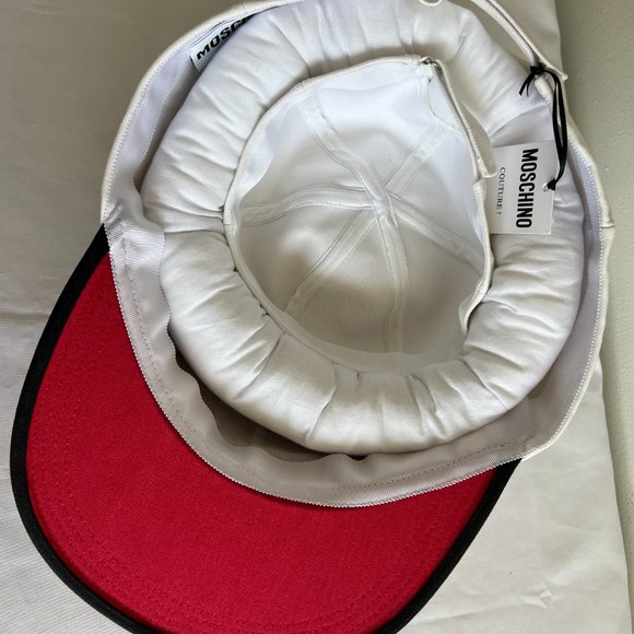AW20 MOSCHINO Couture Jeremy Scott OVERSIZEDGIGANTIC MACRO SNAPBACK LOGO HAT NYC main image 4